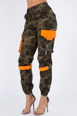 LOVE MODA High Waist Cargo Jogger Pants With Utility Pockets