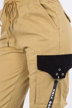 LOVE MODA High Waist Cargo Jogger Pants With Utility Pockets
