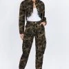 LOVE MODA Mid Rise Jogger Pants With Utility Pockets NEW ARRIVALS