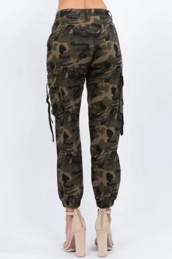 LOVE MODA Mid Rise Jogger Pants With Utility Pockets NEW ARRIVALS