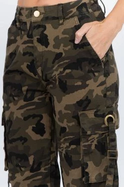 LOVE MODA Mid Rise Jogger Pants With Utility Pockets NEW ARRIVALS