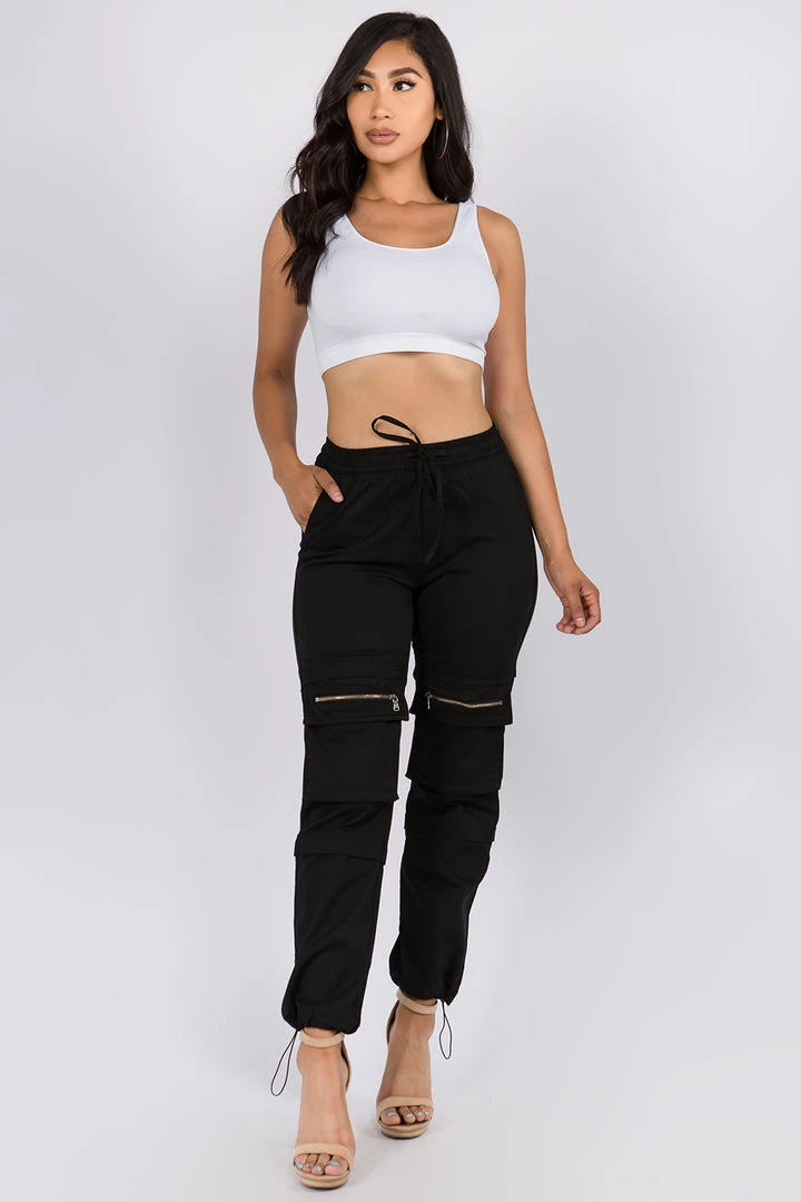 Love Moda BOTTOMS High Waist Joggers With Utility Pockets 3 Love Moda BOTTOMS High Waist Joggers With Utility Pockets