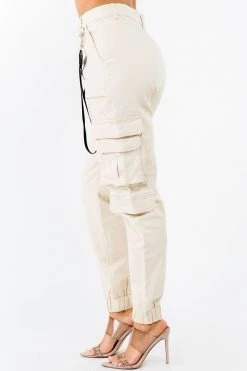 LOVE MODA High Rise Cargo Joggers With Pockets NEW ARRIVALS