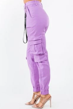 LOVE MODA High Rise Cargo Joggers With Pockets NEW ARRIVALS