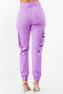 LOVE MODA High Rise Cargo Joggers With Pockets NEW ARRIVALS