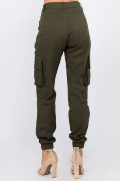 LOVE MODA High Rise Cargo Joggers With Pockets NEW ARRIVALS