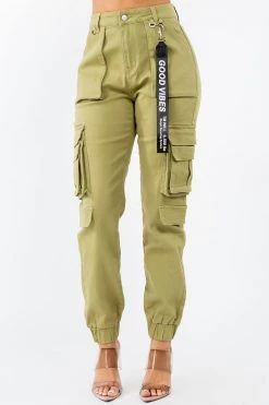 LOVE MODA High Rise Cargo Joggers With Pockets NEW ARRIVALS