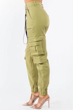 LOVE MODA High Rise Cargo Joggers With Pockets NEW ARRIVALS