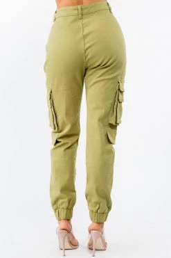 LOVE MODA High Rise Cargo Joggers With Pockets NEW ARRIVALS