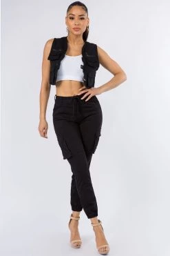 LOVE MODA BEST SELLERS High Rise Cargo Pocket Joggers With Drawstrings 37 LOVE MODA BEST SELLERS High Rise Cargo Pocket Joggers With Drawstrings