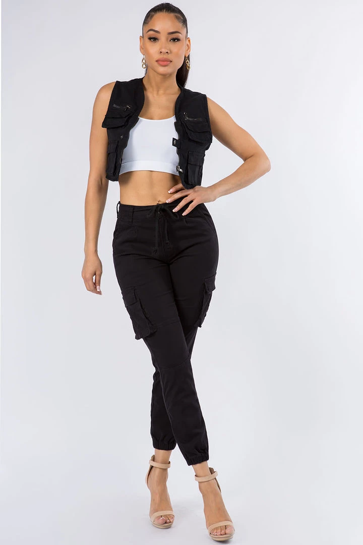 LOVE MODA BEST SELLERS High Rise Cargo Pocket Joggers With Drawstrings 8 LOVE MODA BEST SELLERS High Rise Cargo Pocket Joggers With Drawstrings