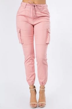 LOVE MODA BEST SELLERS High Rise Cargo Pocket Joggers With Drawstrings 43 LOVE MODA BEST SELLERS High Rise Cargo Pocket Joggers With Drawstrings