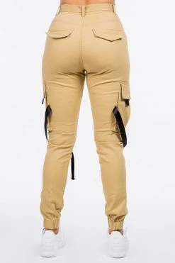 LOVE MODA High Waist Jogger Pants With Straps NEW ARRIVALS