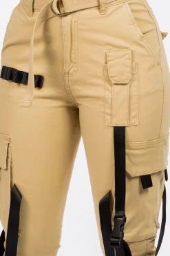 LOVE MODA High Waist Jogger Pants With Straps NEW ARRIVALS