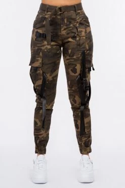 LOVE MODA High Waist Jogger Pants With Straps NEW ARRIVALS