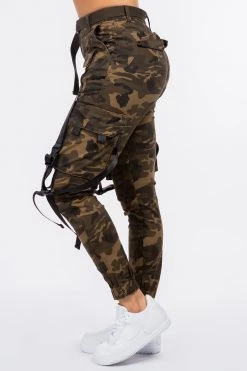 LOVE MODA High Waist Jogger Pants With Straps NEW ARRIVALS