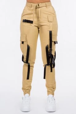 LOVE MODA High Waist Jogger Pants With Straps NEW ARRIVALS