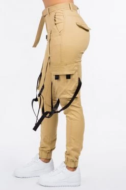 LOVE MODA High Waist Jogger Pants With Straps NEW ARRIVALS