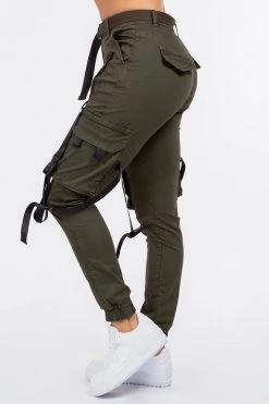 LOVE MODA High Waist Jogger Pants With Straps NEW ARRIVALS