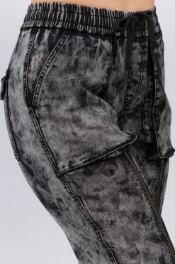 LOVE MODA High Waist Jogger Style Jeans W/ Zipper