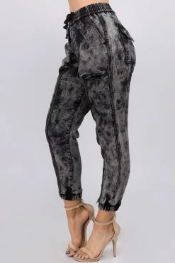 LOVE MODA High Waist Jogger Style Jeans W/ Zipper