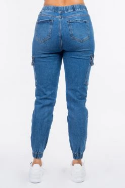 LOVE MODA High Waist Distressed Denim Jogger Pants NEW ARRIVALS