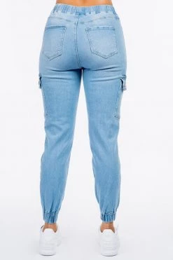 LOVE MODA High Waist Distressed Denim Jogger Pants NEW ARRIVALS