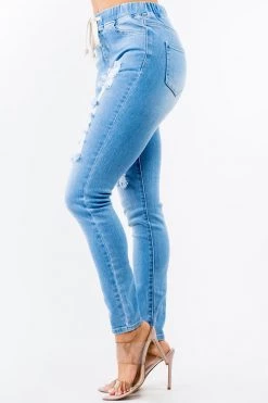 LOVE MODA High Waist Distressed Denim Joggers NEW ARRIVALS 20 LOVE MODA High Waist Distressed Denim Joggers NEW ARRIVALS