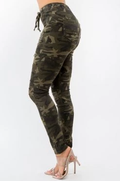 LOVE MODA High Waist Distressed Stretch Skinny Joggers NEW ARRIVALS