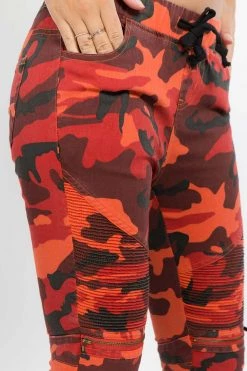 LOVE MODA BOTTOMS High Rise Slim Moto Jogger Pants