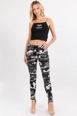 LOVE MODA BOTTOMS High Rise Slim Moto Jogger Pants
