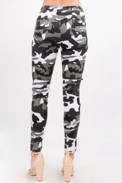 LOVE MODA BOTTOMS High Rise Slim Moto Jogger Pants