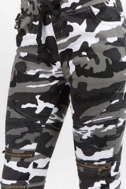 LOVE MODA BOTTOMS High Rise Slim Moto Jogger Pants