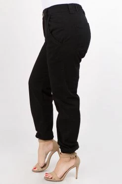LOVE MODA High Rise Chain Joggers - Plus Size