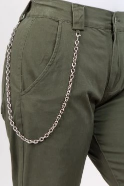 LOVE MODA High Rise Chain Joggers - Plus Size