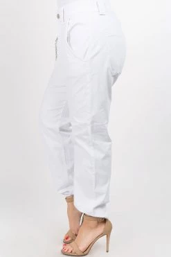 LOVE MODA High Rise Chain Joggers - Plus Size