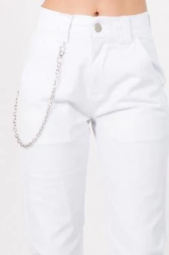 LOVE MODA BEST SELLERS High Rise Stretch Cargo Joggers With Chain