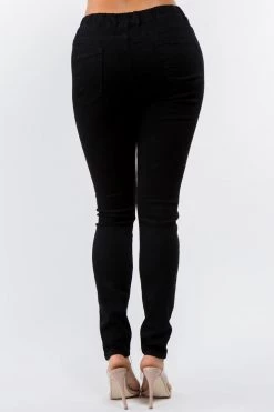 LOVE MODA Knee Cut Stretch Denim Jogger With Drawstrings BEST SELLERS