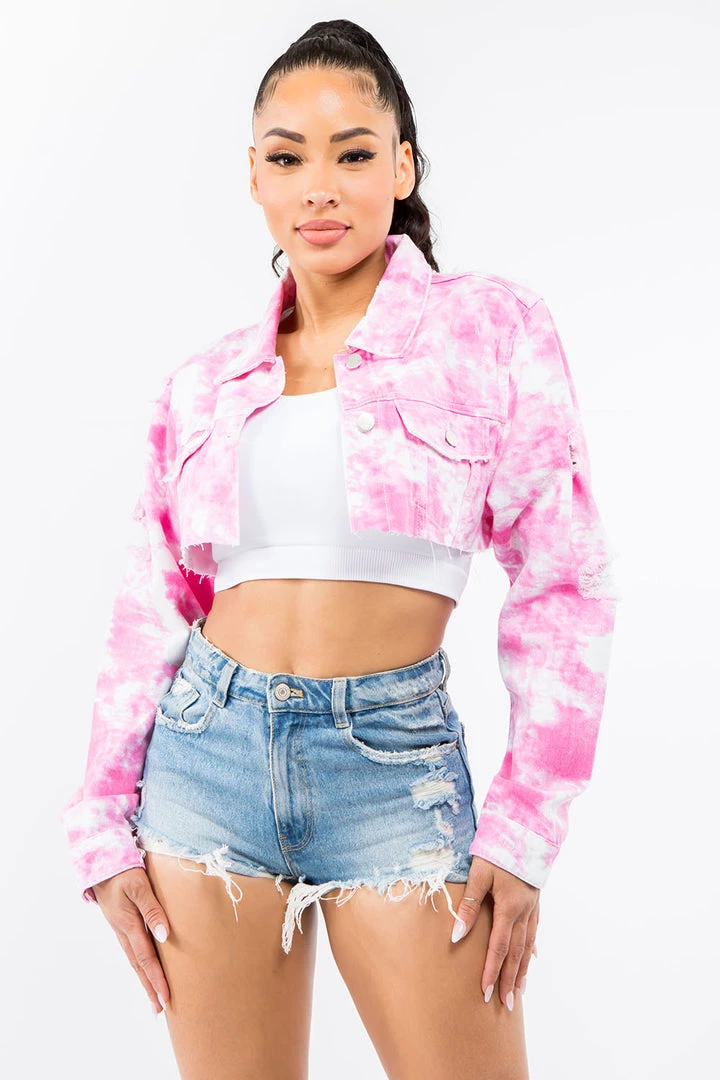 LOVE MODA NEW ARRIVALS Cropped Tie Dye Fashion Tour Denim Jacket 3 LOVE MODA NEW ARRIVALS Cropped Tie Dye Fashion Tour Denim Jacket
