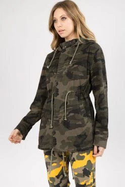 Lovemoda Hooded Camouflage Anorak Parka Jacket