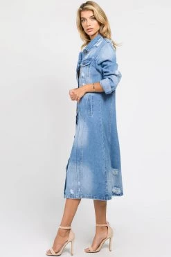 LOVE MODA Boyfriend Denim Dress Jacket