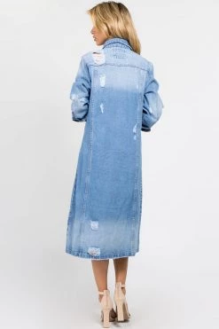 LOVE MODA Boyfriend Denim Dress Jacket