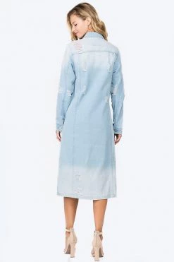 LOVE MODA Boyfriend Denim Dress Jacket