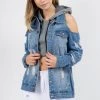 LOVE MODA BEST SELLERS Destroyed Front And Back Denim Jacket 2 LOVE MODA BEST SELLERS Destroyed Front And Back Denim Jacket