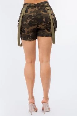 LOVE MODA NEW ARRIVALS High Waist Slim Mini Shorts With Suspenders