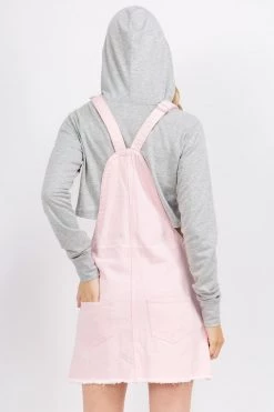 LOVE MODA OVERALLS Distressed Boyfriend Overall Dress