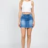 LoveModa Basic Denim Skirt