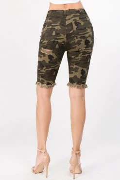LOVE MODA Destroyed Bermuda Shorts