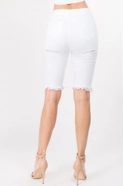 LOVE MODA Destroyed Bermuda Shorts