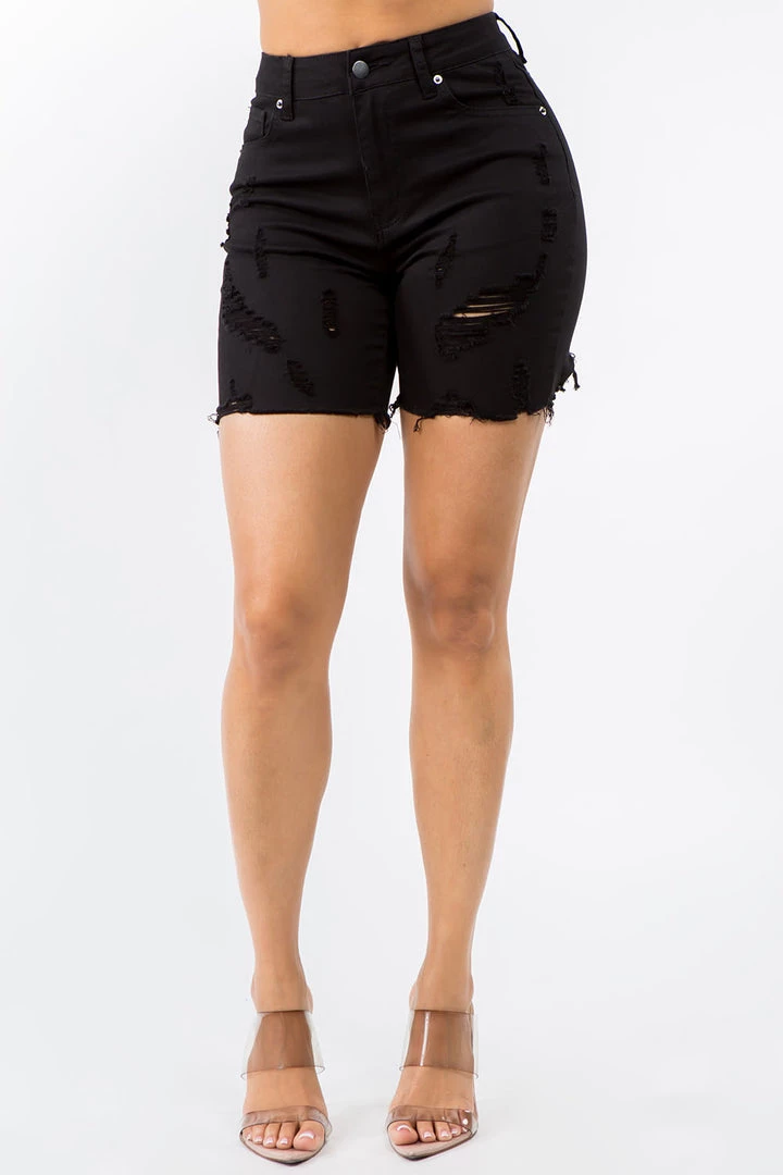 LOVE MODA High Rise Distressed Denim Shorts NEW ARRIVALS 9 LOVE MODA High Rise Distressed Denim Shorts NEW ARRIVALS